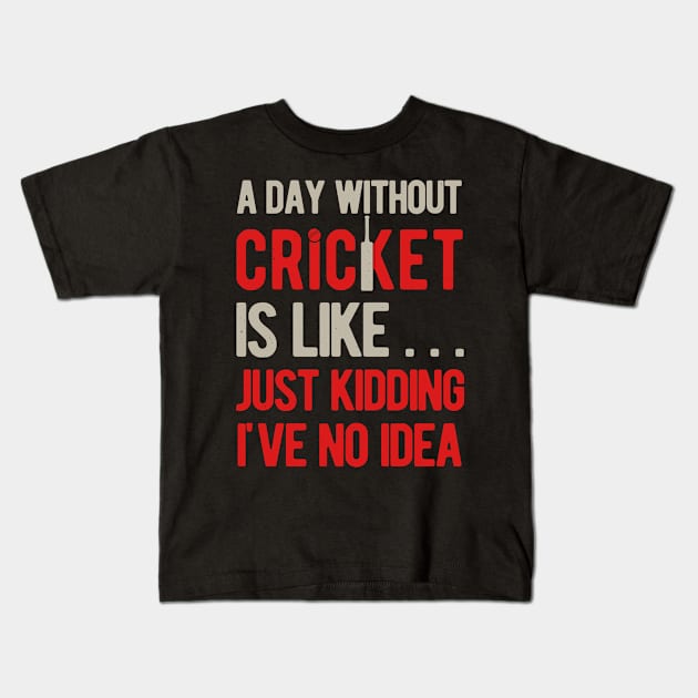 Cricket Fan Kids T-Shirt by Crea8Expressions